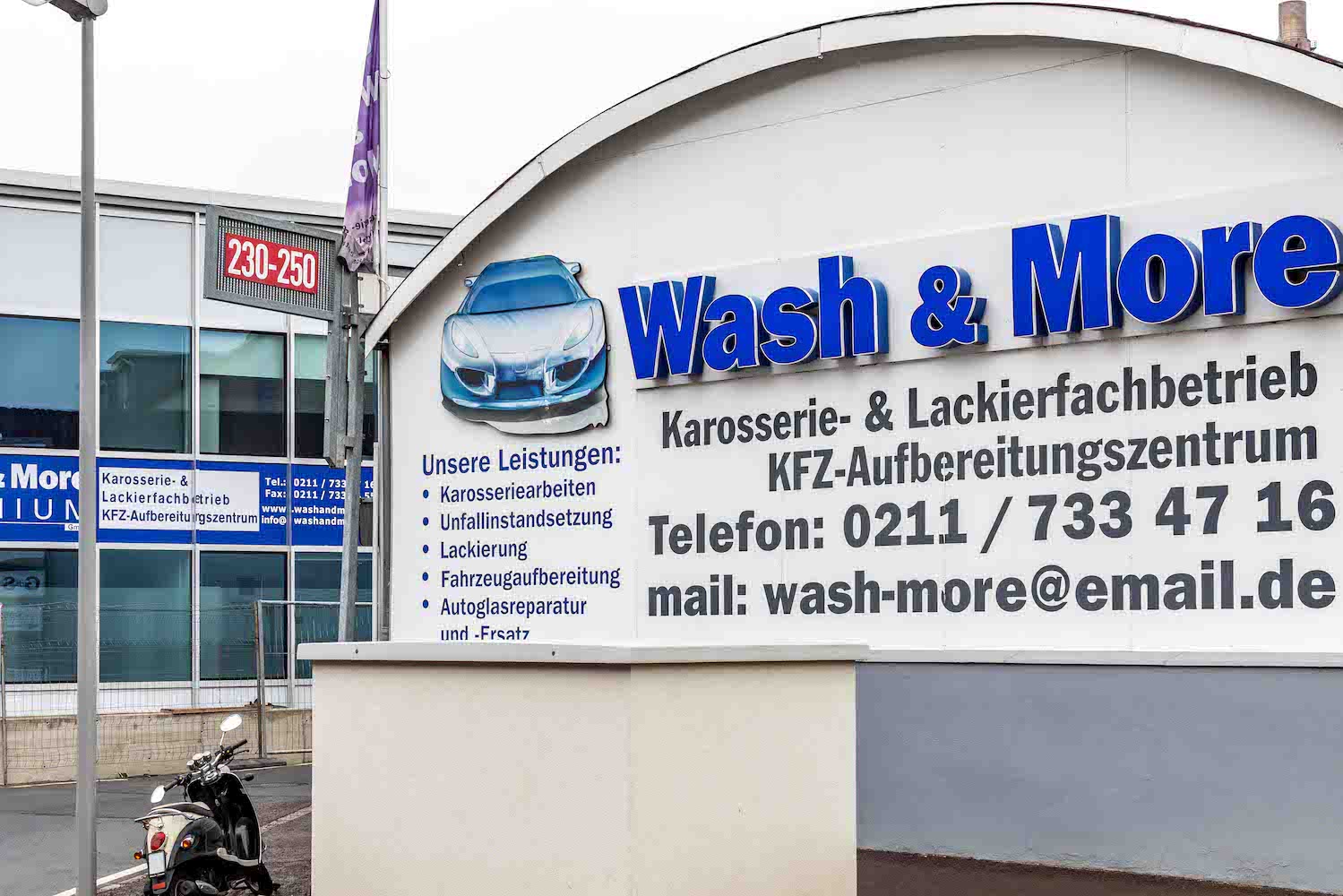 KFZ-Aufbereitungszentrum Wash & More in Düsseldorf